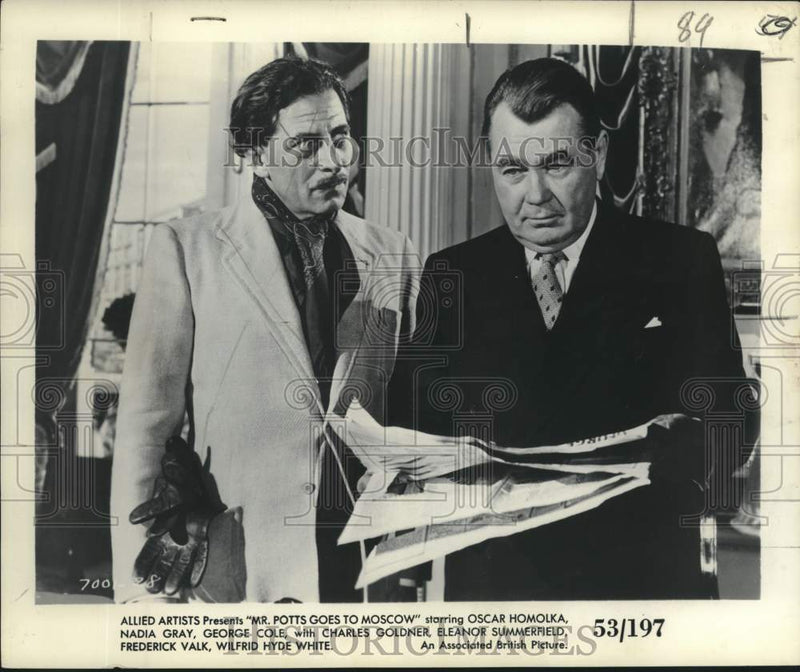Load image into Gallery viewer, 1954 Press Photo Actors in Scene from "Mr. Potts Goes to Moscow" - nox27336
