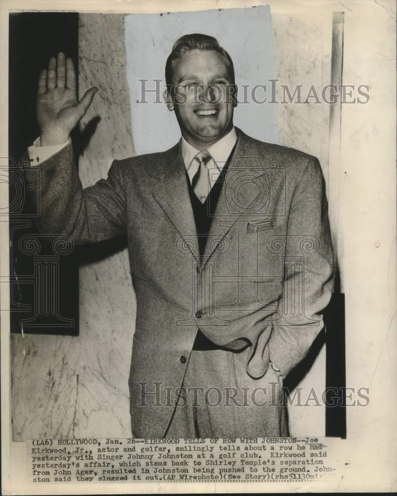 1949 Press Photo Australian Actor-Golfer Joe Kirkwood Jr. - nox27404- Historic Images