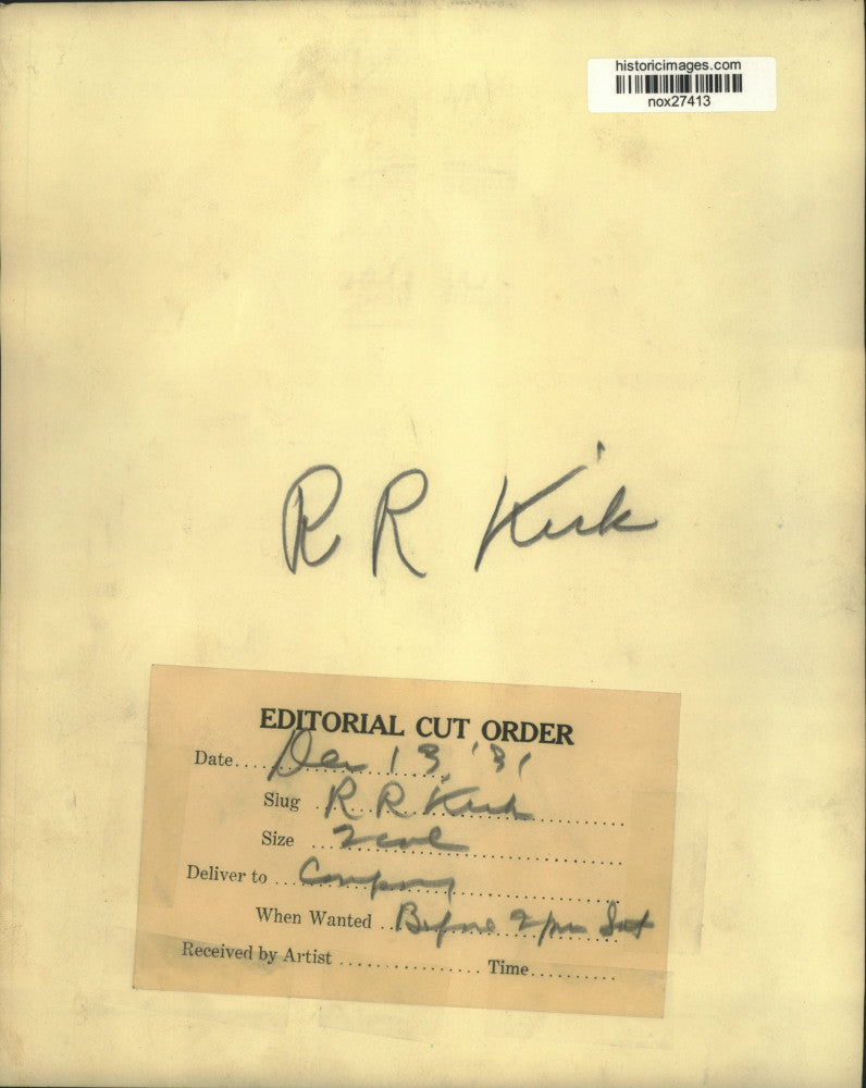 1931 Press Photo R.R. Kirk - nox27413