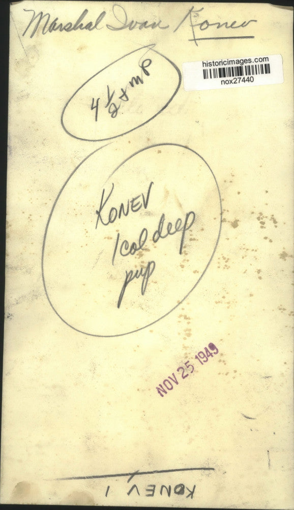 1949 Press Photo Marshal Ivan Konev - nox27440