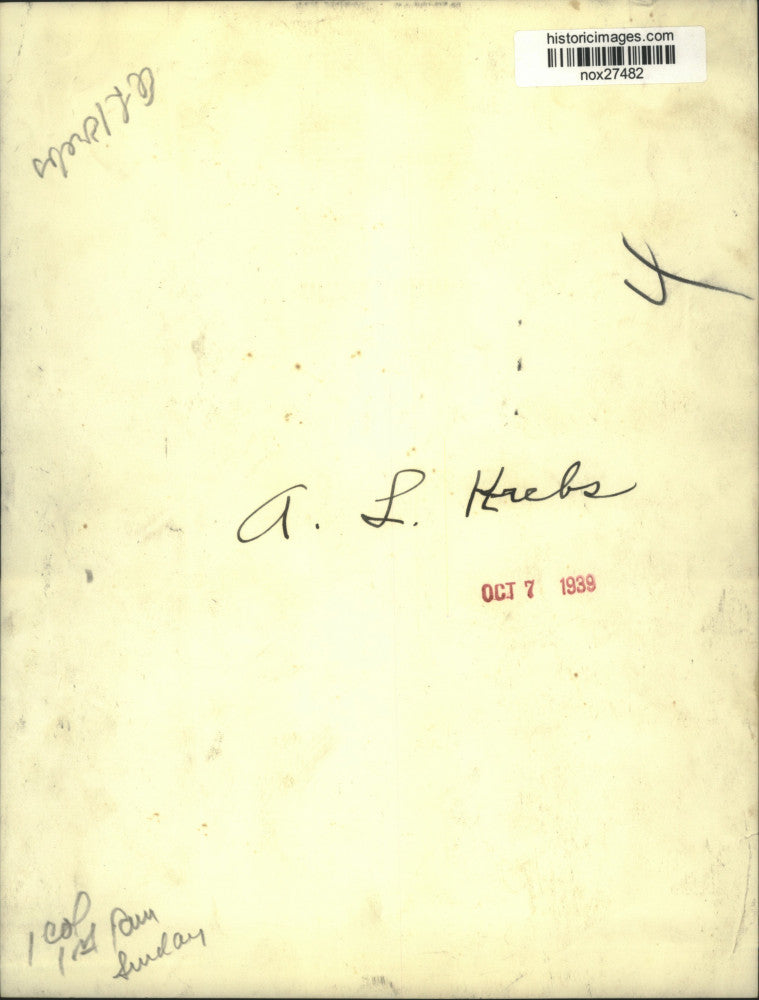 1939 Press Photo Louisiana State Senate Candidate Alcee L. Krebs - nox27482