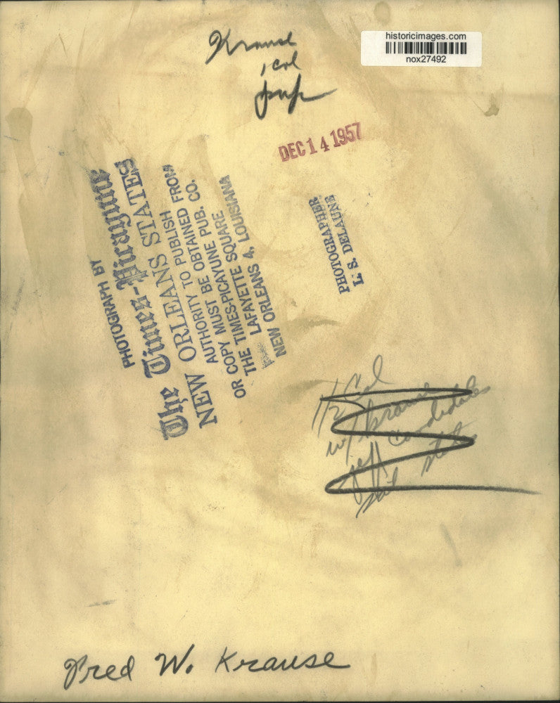 1957 Press Photo Fred W. Krause - nox27492