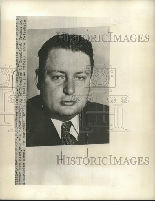 1946 Press Photo Secretary of the Interior J.A. Krug - nox27505
