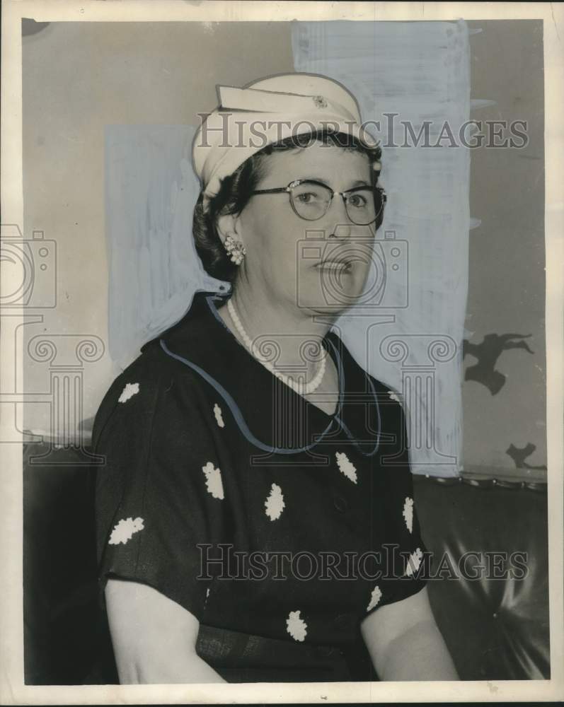 1957 Press Photo City Park Woman's Club President Mrs. Robert Latina, New Orlean