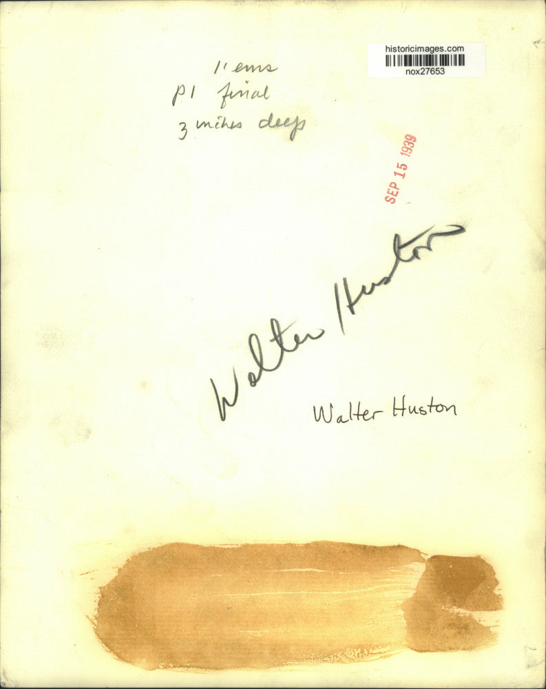 1939 Press Photo Actor Walter Huston - nox27653