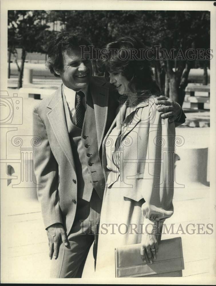 1979 Press Photo Actors Ken Kercheval, Victoria Principal in "Dallas"