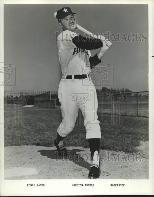 1987 Press Photo Houston Astros Baseball Shortstop Eddie Kasco - nox27835