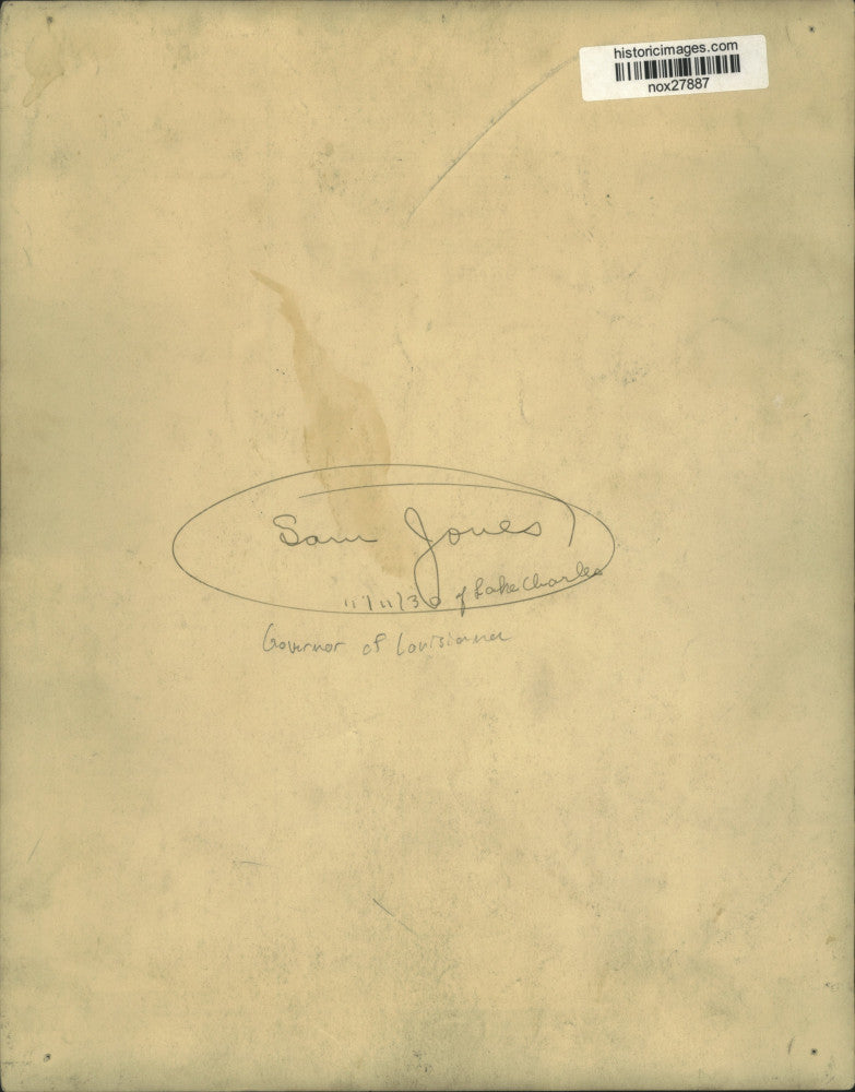 1930 Press Photo Sam Jones of Lake Charles, Louisiana - Future Governor