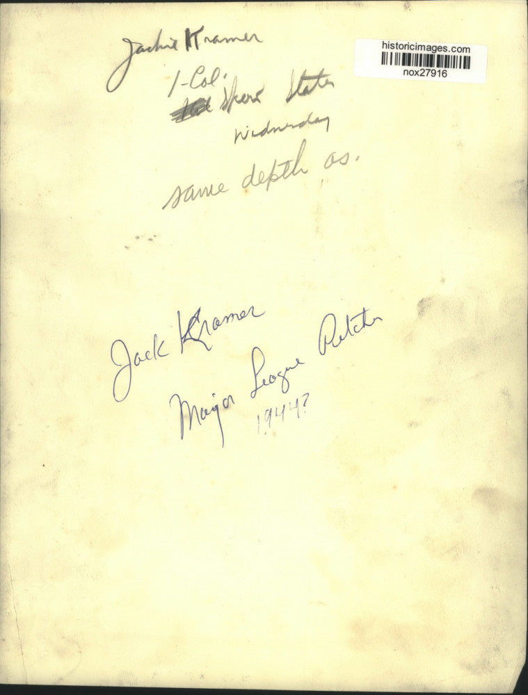 1944 Press Photo Major League Baseball Pitcher Jack Kramer - nox27916