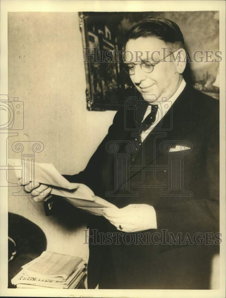 1934 Press Photo Iowa Lieutenant Governor Nels G. Kraschel - nox27932