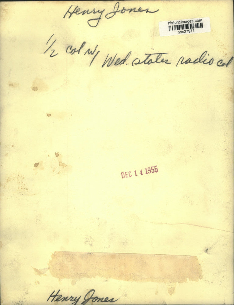 1955 Press Photo Radio Personality Henry Jones - nox27971