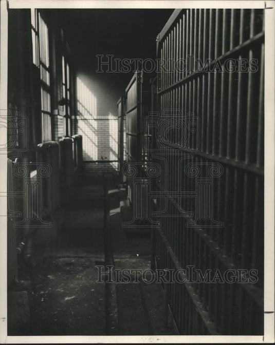 1952 Press Photo Unused Cells on 1st Floor of Juvenile Court, New Orleans
