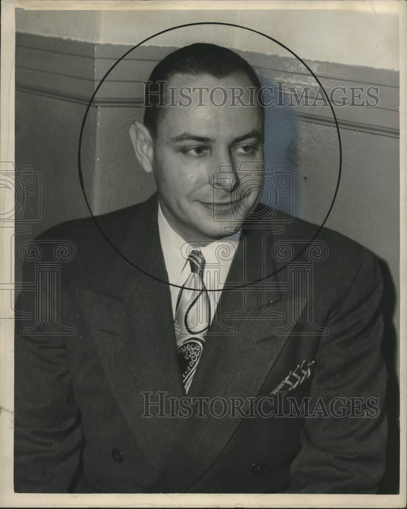 1940 Press Photo WDSU-TV Announcer Carl Junker - nox28064