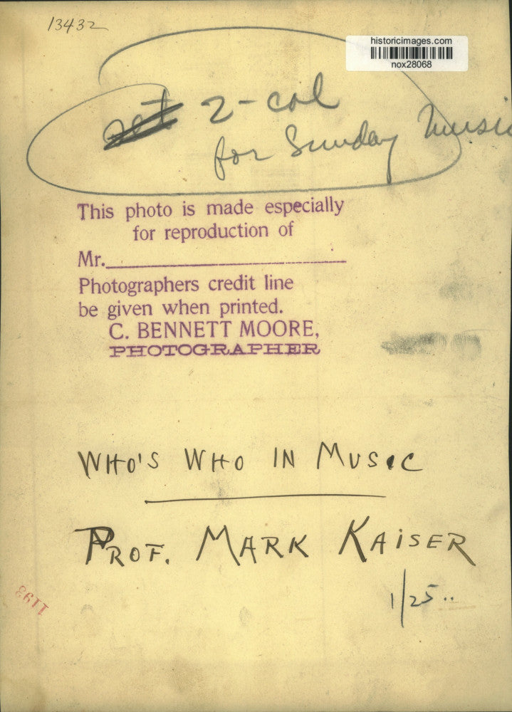Press Photo Music Professor Mark Kaiser - nox28068