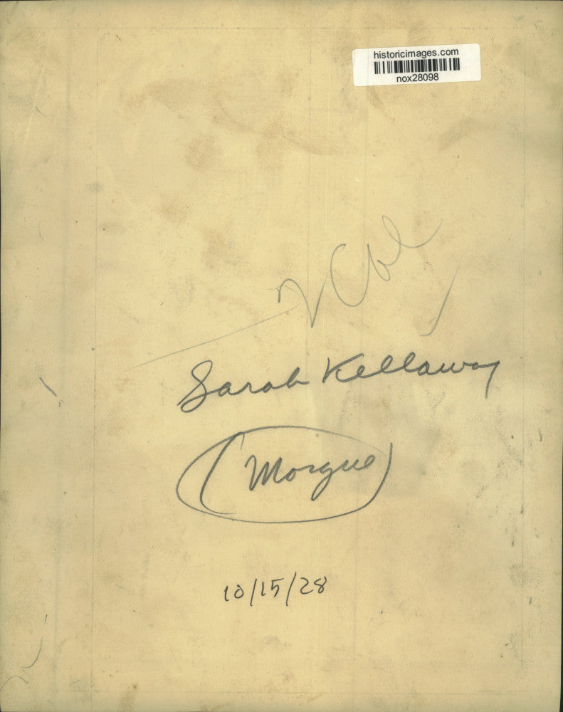 1928 Press Photo Sarah Kellaway - nox28098