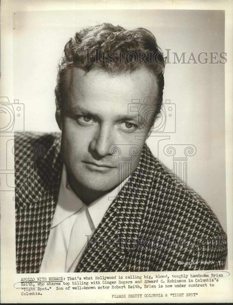 Load image into Gallery viewer, 1955 Press Photo Actor Brian Keith of "Tight Spot" - nox28110
