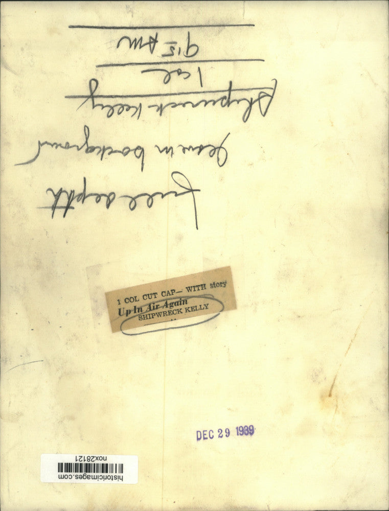 1939 Press Photo Pole Sitter Alvin "Shipwreck" Kelly Atop Building - nox28121