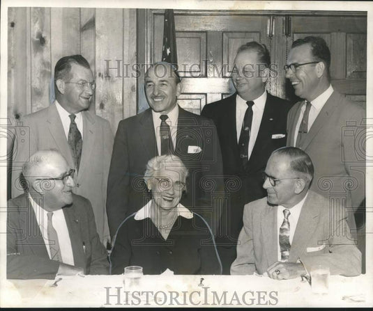1957 Press Photo Mayor Kopfler at a Jefferson Parish Municipal Assoc. meeting