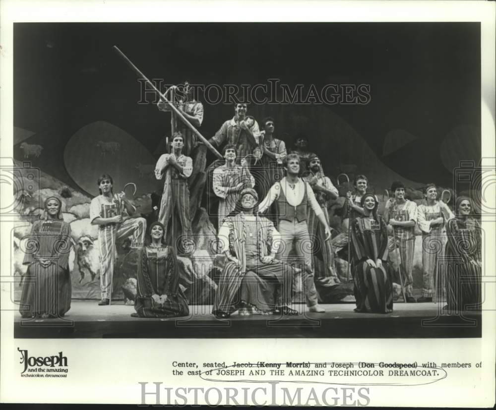 1984 Press Photo Scene from &quot;Joseph and the Amazing Technicolor Dreamcoat&quot;- Historic Images