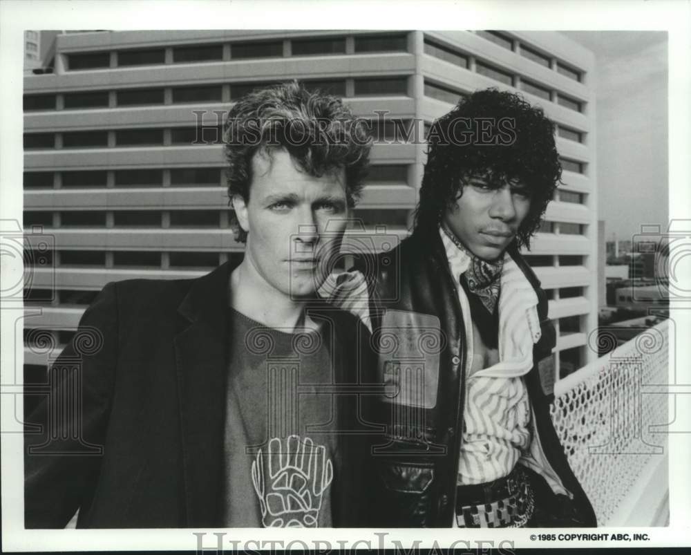 1986 Press Photo Actors Nicholas Campbell & Stoney Jackson star in The Insiders
