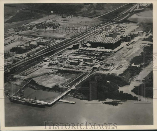 1955 Press Photo Aerial view of the Kaiser Aluminum and Chemical Corporation