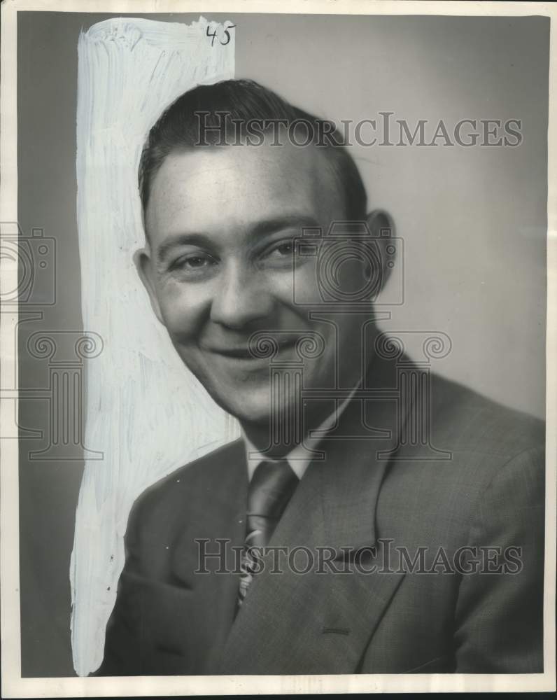 1953 Press Photo Koolvent Awning Company Manager Frank E. King Jr., New Orleans