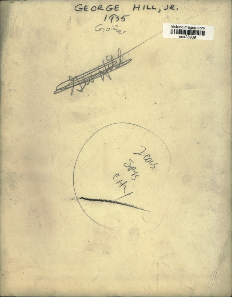 1935 Press Photo Golfer George Hill Jr. - nox28909