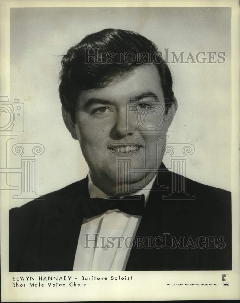 Load image into Gallery viewer, 1967 Press Photo Rhos Male Voice Choir Baritone Soloist Elwyn Hannaby

