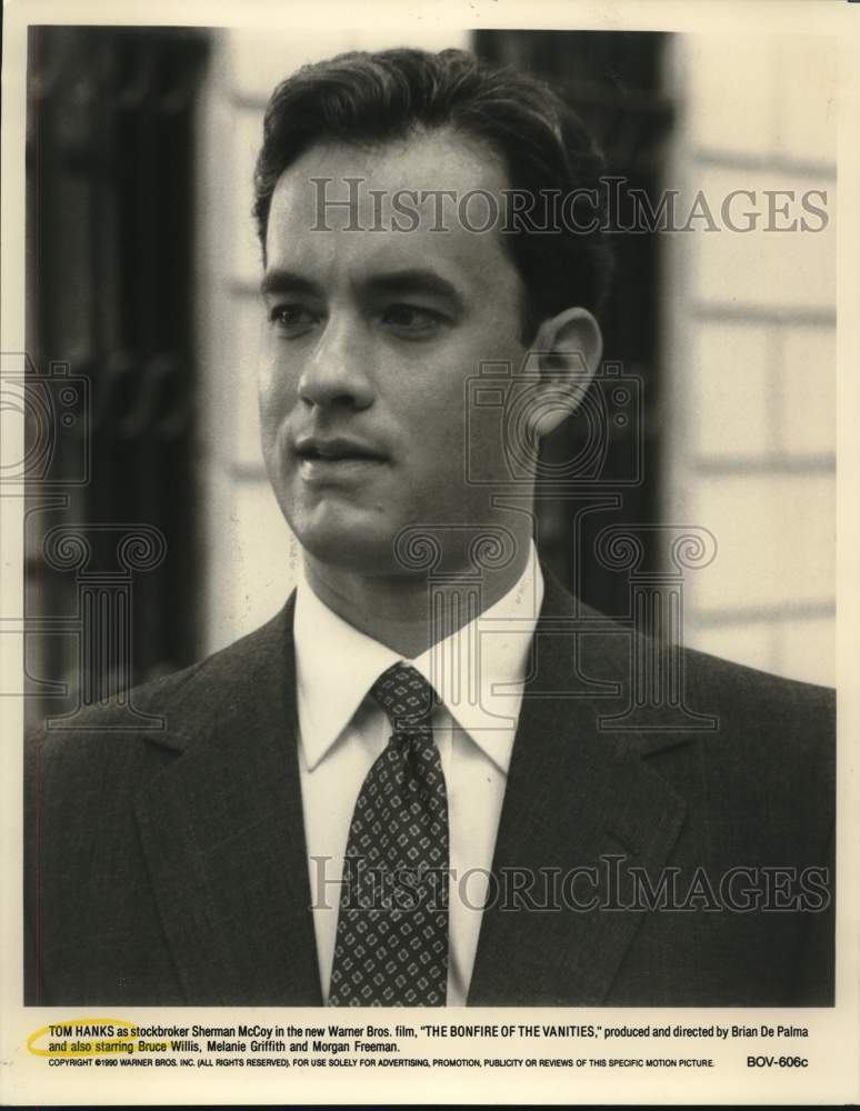 1990 Press Photo Actor Tom Hanks in "The Bonfire of the Vanities" - nox29022