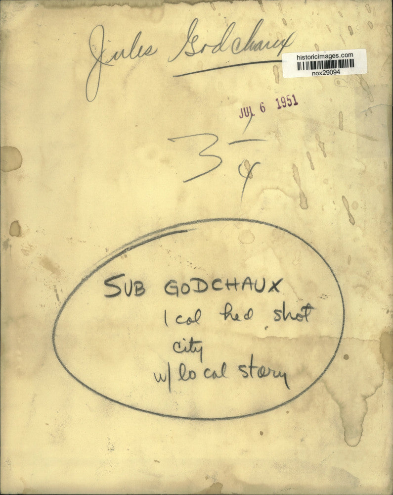 1951 Press Photo Jules Godchaux - nox29094