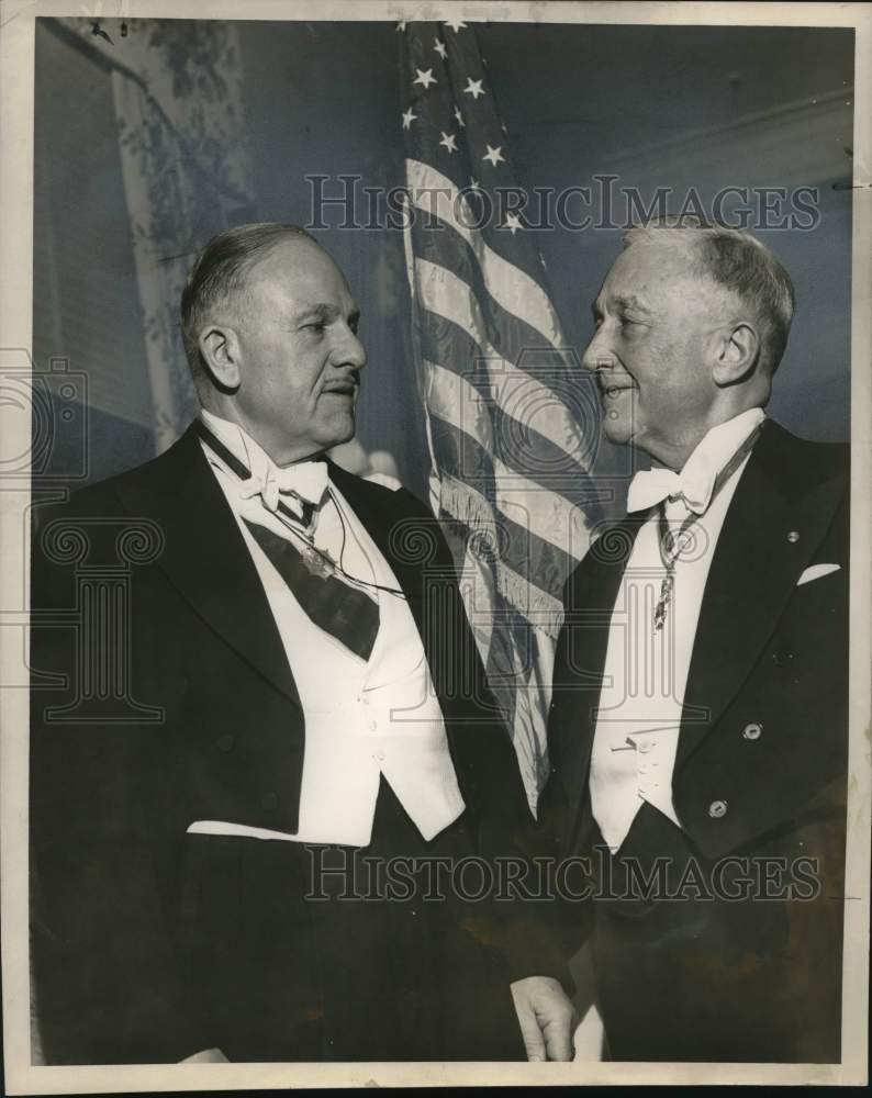 1955 Press Photo Sons of the American Revolution Meeting Attendees, New Orleans