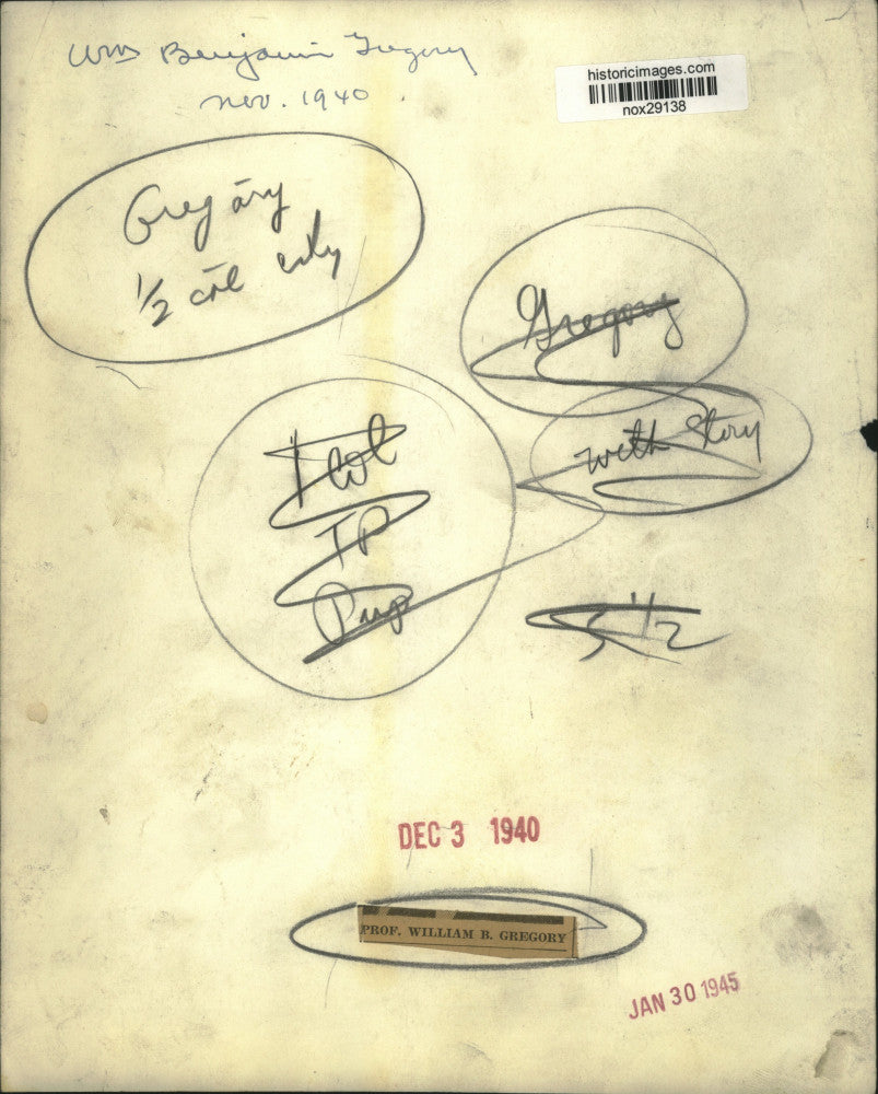 1940 Press Photo Professor William B. Gregory - nox29138