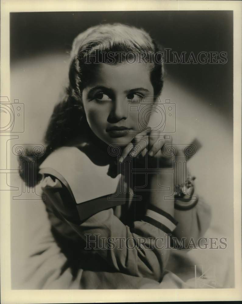 1957 Press Photo Pretty Little Girl, Bald-Mighty Moppets Number 2 - nox29188