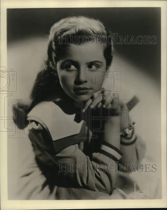 1957 Press Photo Pretty Little Girl, Bald-Mighty Moppets Number 2 - nox29188