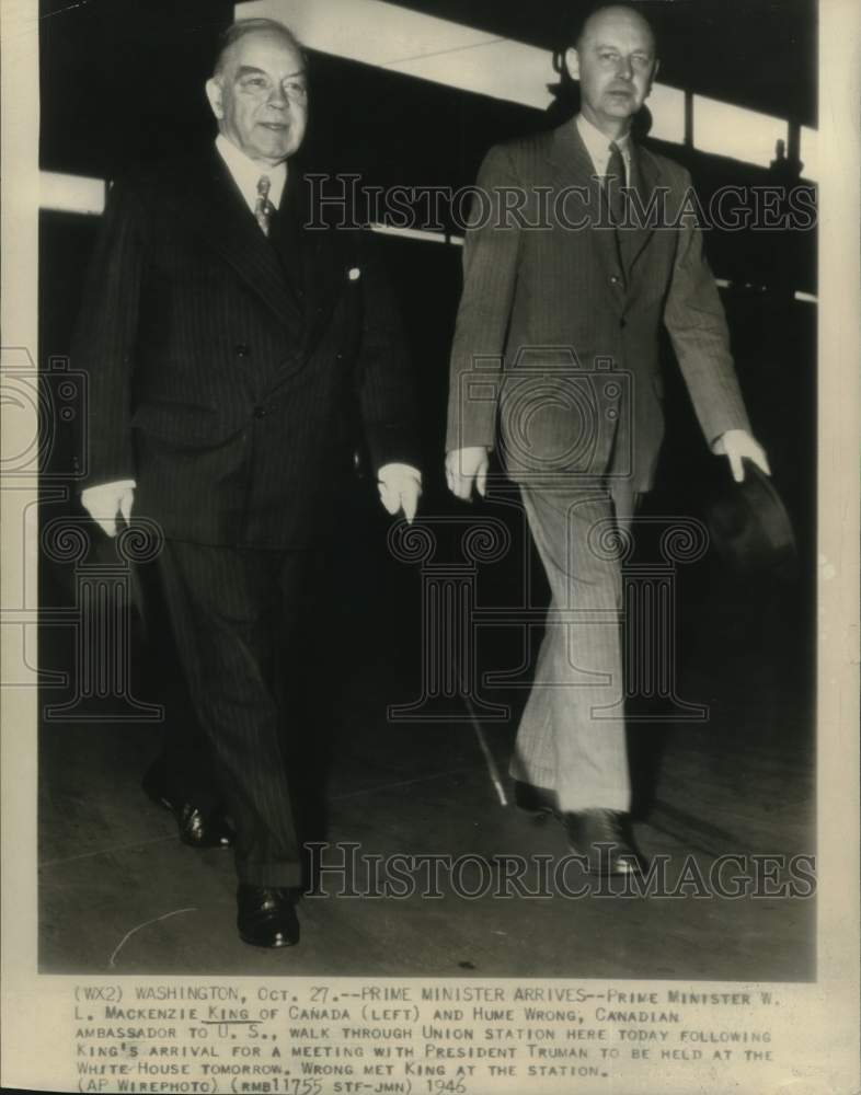 1946 Press Photo Canadian Prime Minister & Ambassador to U.S. in Washington