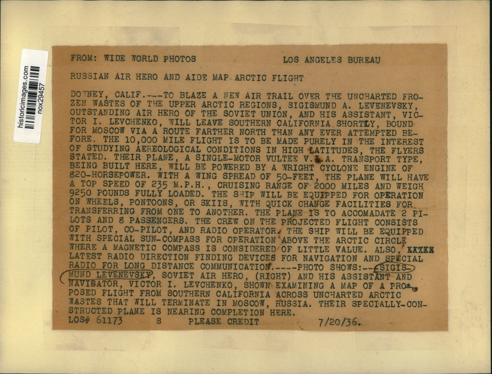 1946 Press Photo Russian Air Hero and Aide Map Upcoming Artic Flight - nox29457