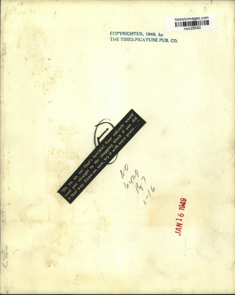 1949 Press Photo Dance Instructor Mrs. Lewis - nox29540