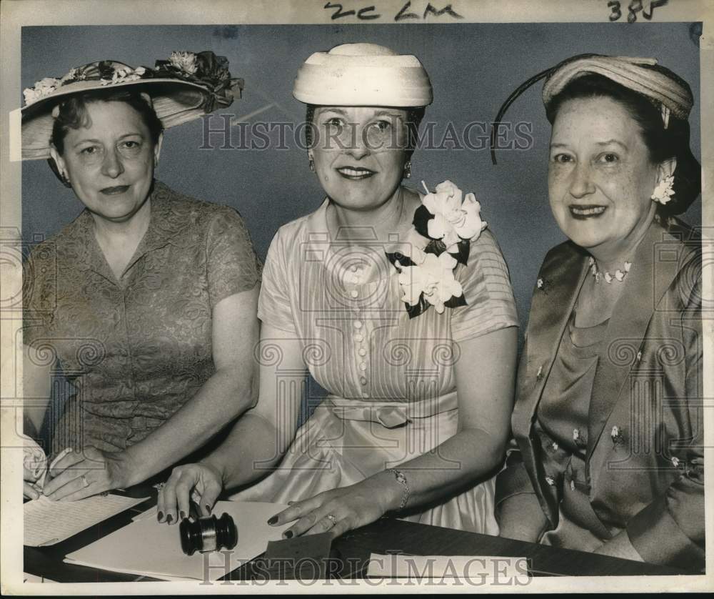 1956 Press Photo Orleans Parish Medical Society Auxiliary Officers - nox29677