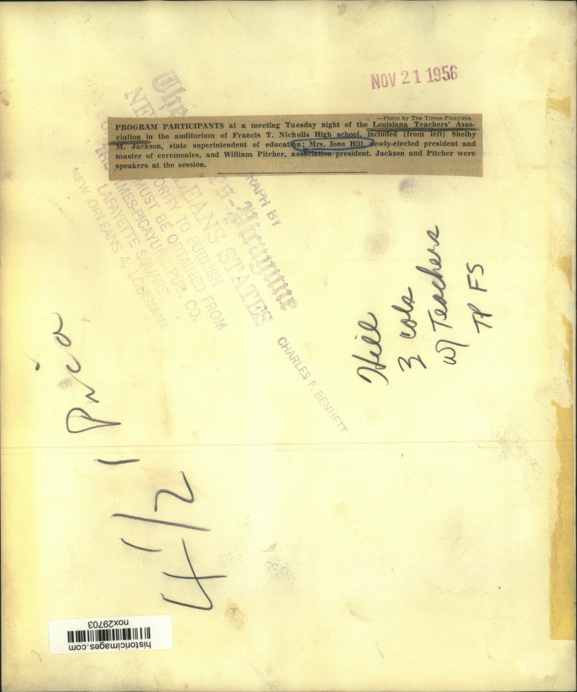 1956 Press Photo Speakers at a Louisiana Teachers' Association meeting