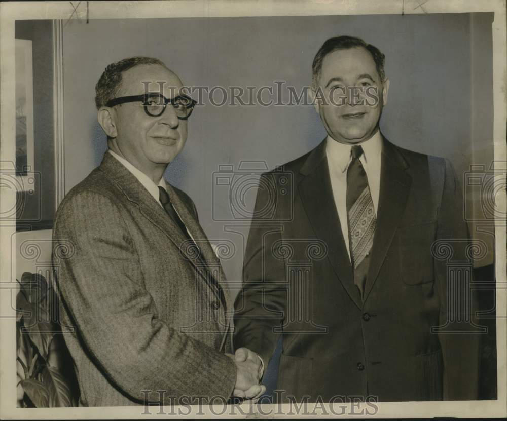 1957 Press Photo New Orleans Automotive Jobbers Association New/Old Presidents
