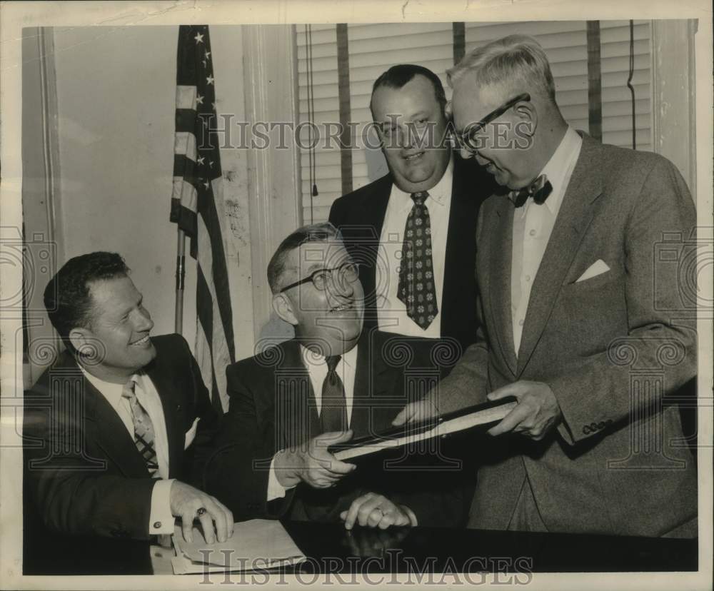 1956 Press Photo Ex-Orleans Parish Democratic Committee Chair, New Chairs