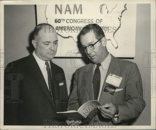 1956 Press Photo Congress of American Industry Participants, New York
