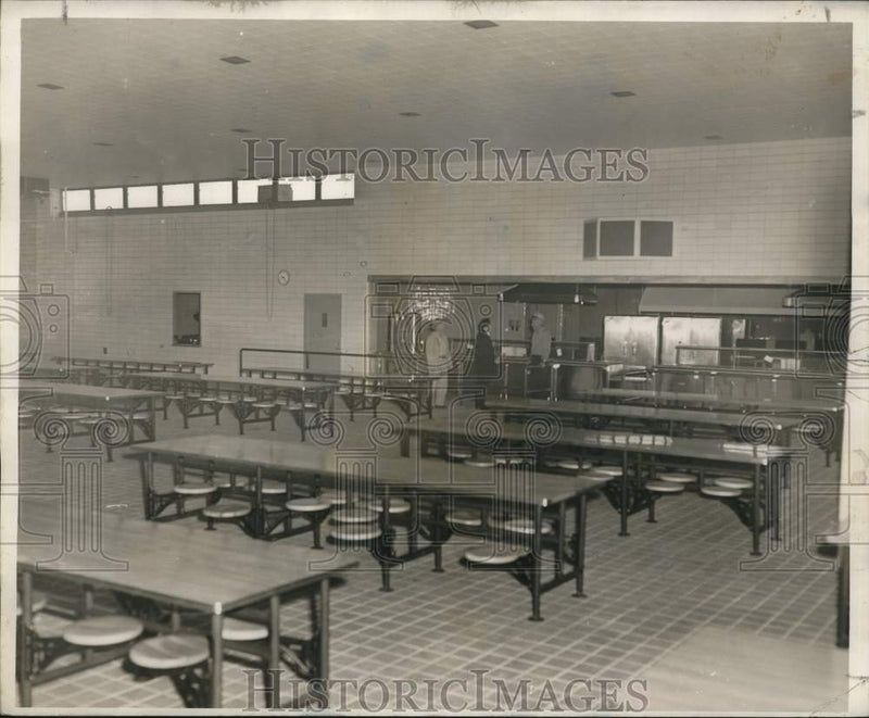 Load image into Gallery viewer, 1957 Press Photo Dining Hall at Louisiana Correctional Institute - nox29965
