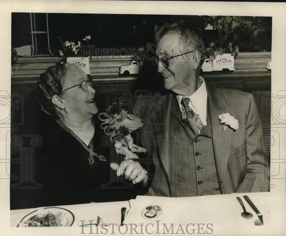1950 Press Photo Mr. &amp; Mrs. N.D. LaBlanc - nox30031