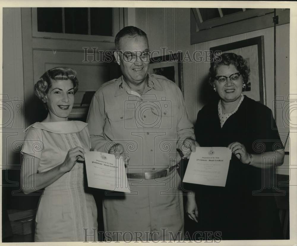 1957 Press Photo Army Delta Storage Activity Civil Service Employees Honored