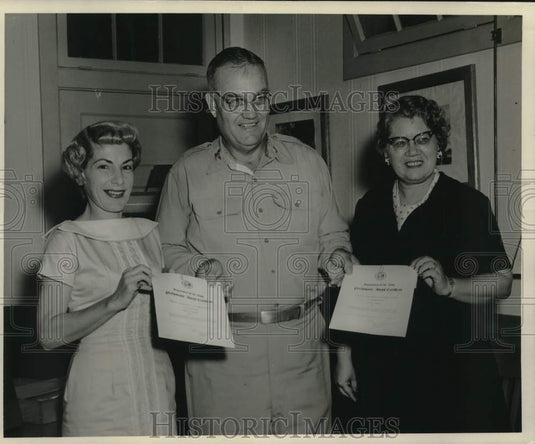 1957 Press Photo Army Delta Storage Activity Civil Service Employees Honored