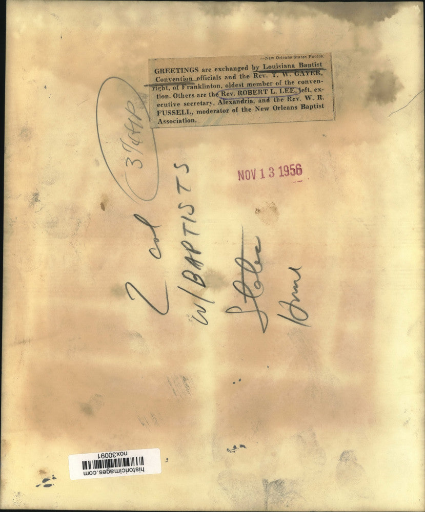 1956 Press Photo Louisiana Baptist Convention Participants, New Orleans