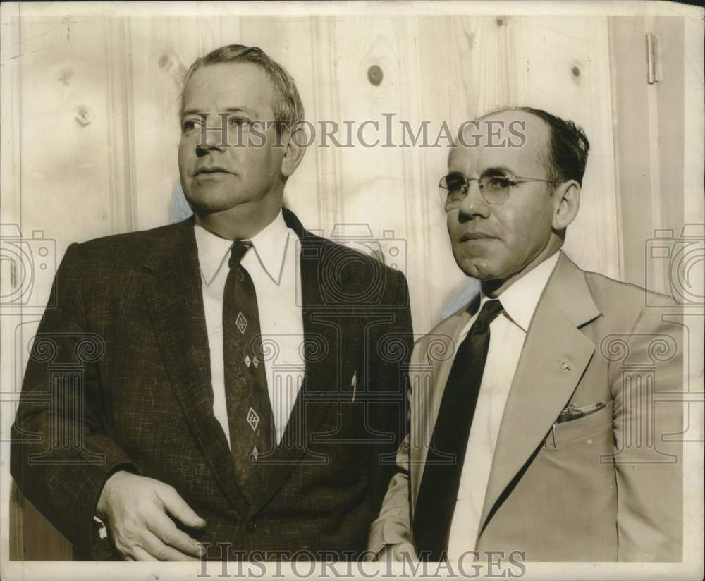 1955 Press Photo Julian J. Loeb, Lionel Babin - nox30212