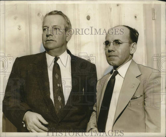 1955 Press Photo Julian J. Loeb, Lionel Babin - nox30212