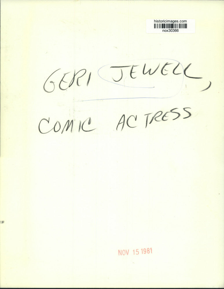 1981 Press Photo Comic Actress Geri Jewell - nox30366